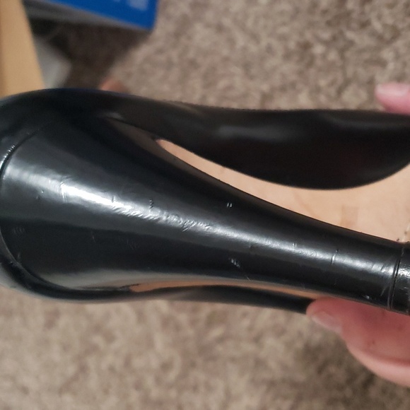 Marc Jacobs Black Leather Studded Peep Toe Heels - Picture 10 of 11